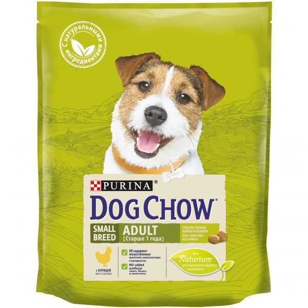 Dog Chow для взрослых собак мелких пород (курица)
