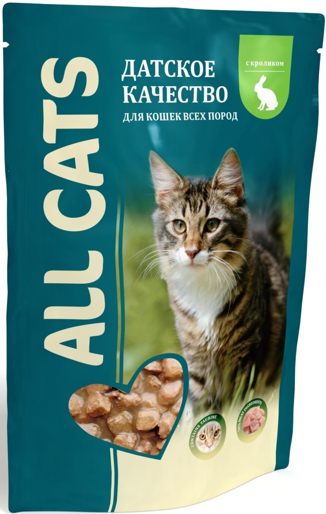 All CATS влажный корм для кошек (кролик в соусе) 