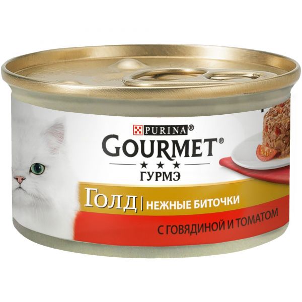 Purina Gourmet Gold Нежные биточки (с говядиной и томатом) 