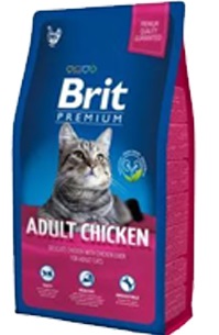 BRIT Premium Cat "Adult Chiken" для кошек (курица / куриная печень) 