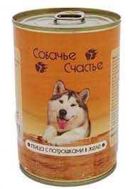 Собачье Счастье консервы для собак (Птица с потрошками в желе)