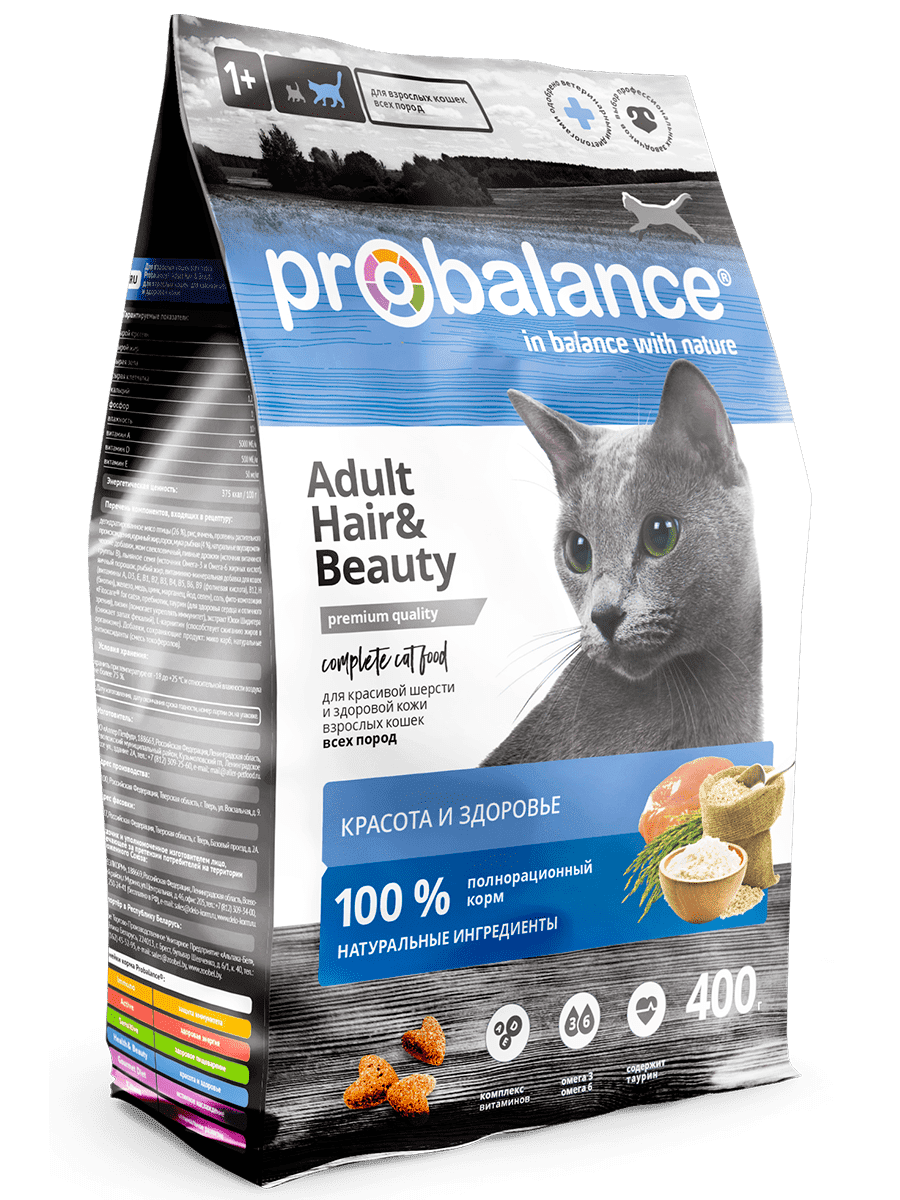 Probalance "Hair&Beauty" сухой корм для кошек 