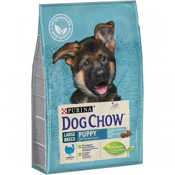Dog Chow для щенков крупных пород (индейка)