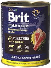 Brit Premium конс. корм для собак (говядина и пшено) 850 гр.