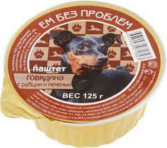 Ем без проблем консервы для собак (Говядина с рубцом и печенью) 125г