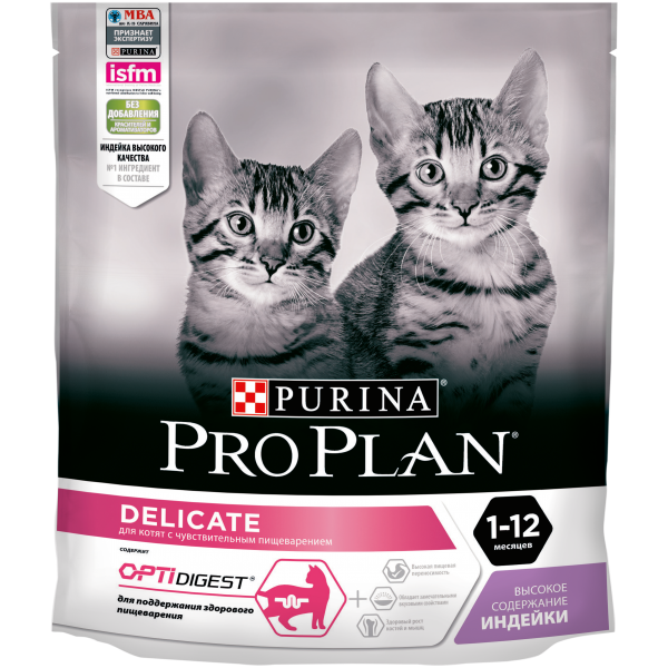 Purina Pro Plan "Delicate Junior" для котят с чувствительным пищеварением (индейка) 