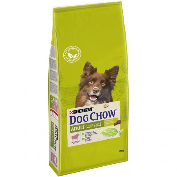 Dog Chow "Adult" для взрослых собак (ягнёнок) 14кг