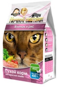 "Ночной охотник" сухой корм для кошек (ягненок и рис)  