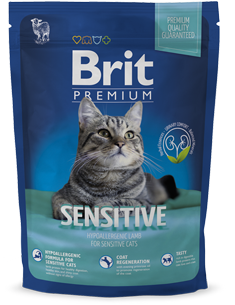 Brit premium Cat "Sensitive" сухой корм для кошек с чувствительным пищеварением (ягненок) 