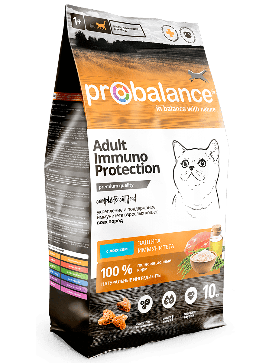 ProBalance "Adult Immuno Protection" сухой корм для кошек (лосось) 