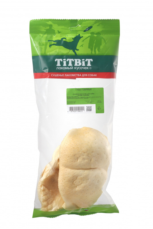 TiTBit Губы говяжьи для собак мягкая упаковка