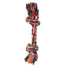Игрушка для собак "Грейфер" (2 узла, цветная веревка) 30 см