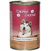 Собачье Счастье консервы для собак (баранина с потрошками в желе) картинка