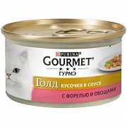 Purina Gourmet Gold влажный корм для кошек (форель и овощи) картинка
