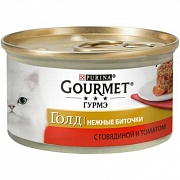 Purina Gourmet Gold Нежные биточки (с говядиной и томатом) картинка