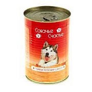 Собачье Счастье консервы для собак (говядина с потрошками в желе) картинка