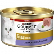 Purina Gourmet Gold суфле для кошек (ягненок и зеленая фасоль) картинка