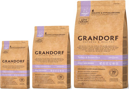 GRANDORF Turkey&Rice для собак мини пород (индейка с рисом) 